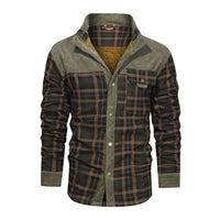 Geruite Corduroy Jas met Sherpa Voering