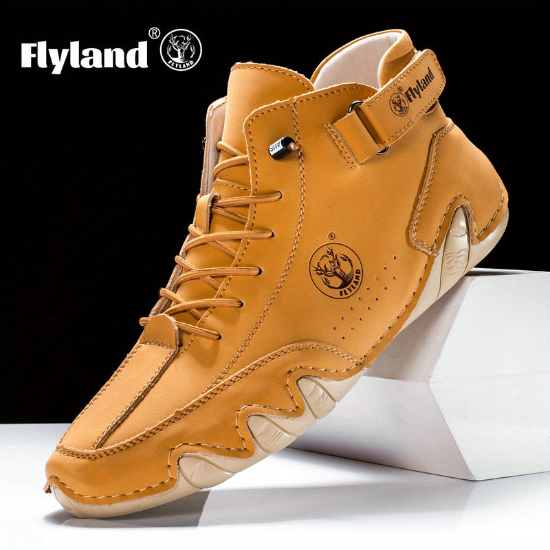 FLYLAND Vintage Leren Chukka’s – Herenschoenen met Klasse