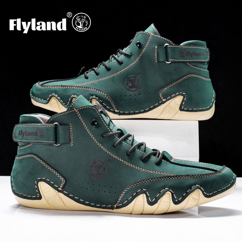 FLYLAND Vintage Leren Chukka’s – Herenschoenen met Klasse