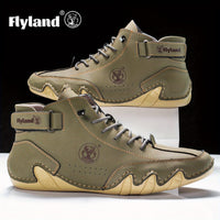 FLYLAND Vintage Leren Chukka’s – Herenschoenen met Klasse