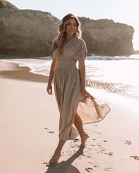 Serena Comfort Maxi Jurk – Elegantie met Stretch Taille