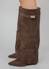 Mocha Luxe | Suede Knee High Boots