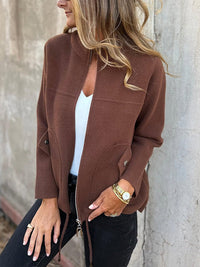 Donna Rebeca™ Elegance Wool Jacket – Damesjas met Hoge Kraag