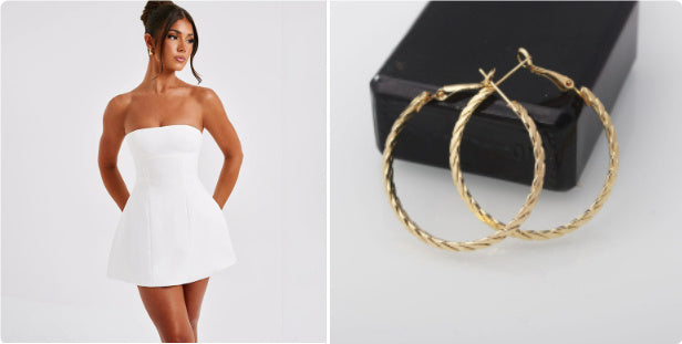 Chic Strapless Mini Dress – Tijdloos, Sexy & Elegant
