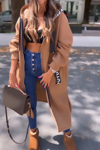 Urban Comfort Maxi Hoodie – Dames Longline Zipper