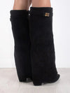 Noir Luxe | Suede Knee High Boots