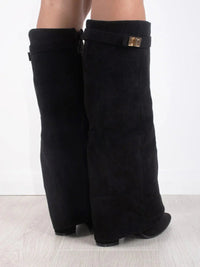Noir Luxe | Suede Knee High Boots