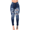 Vrouwen Ripped Denim Washed Jeans