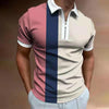 Heren Polo Shirt – Kleurenblok Design met Ritskraag