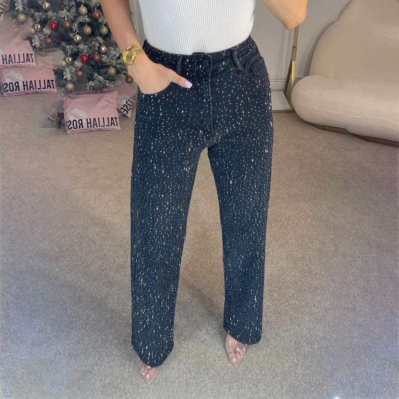 Sparkle High Waist Denim – Statement Jeans vol Glamour