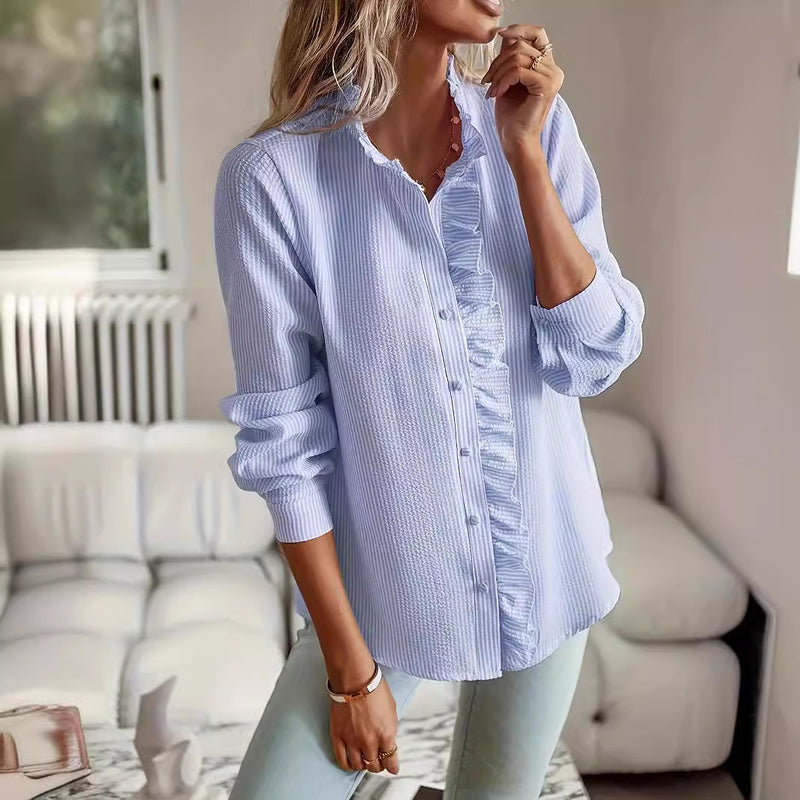Yize Graceful Ruffle Blouse