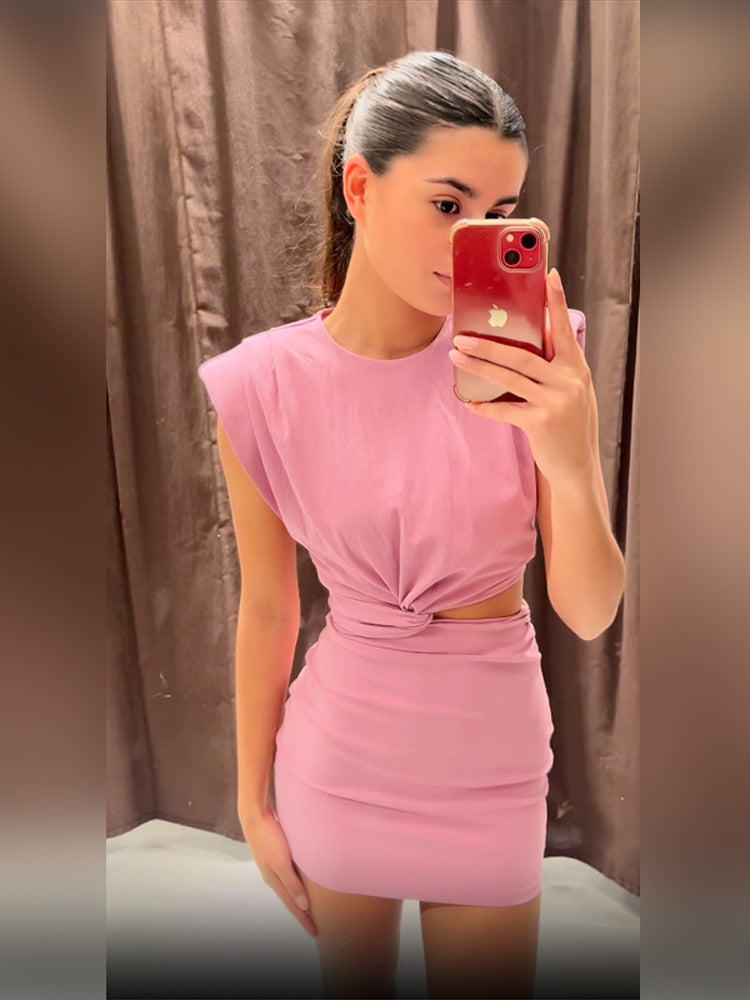 Summer Chic Cut-Out Mini Jurk – Verleidelijk & Verfijnd