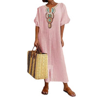 Elara Boho Embroidered Dress