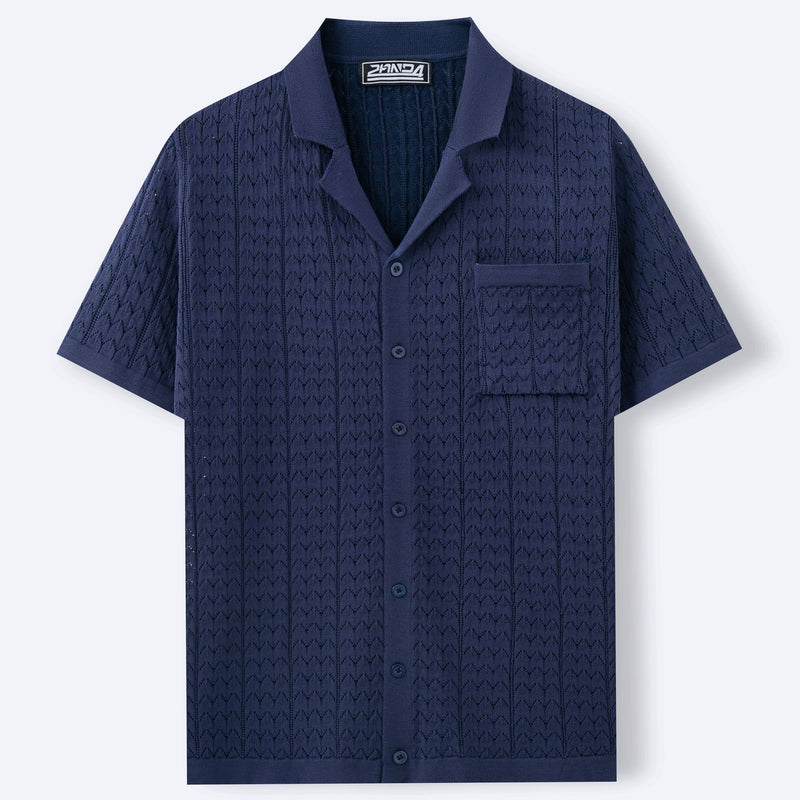 Cubaanse Knit Polo – Licht, Stijlvol & Ademend