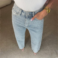 Sparkle High Waist Denim – Statement Jeans vol Glamour