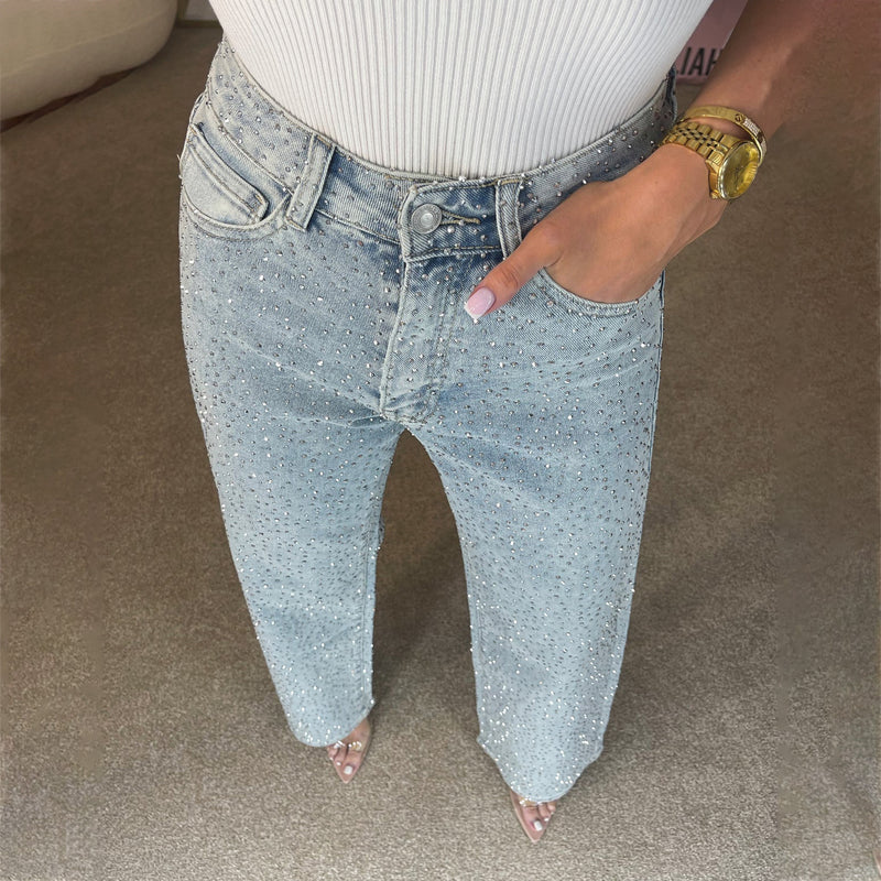 Sparkle High Waist Denim – Statement Jeans vol Glamour