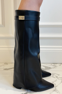 Midnight | Gloss Knee High Boots