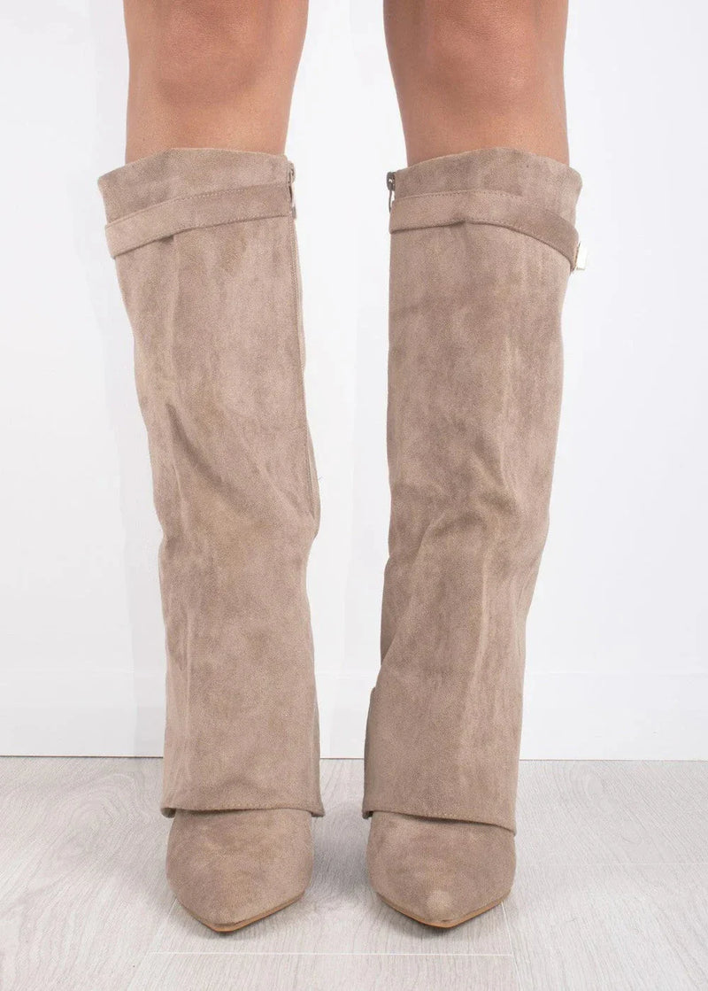 Creme Luxe | Suede Knee High Boots