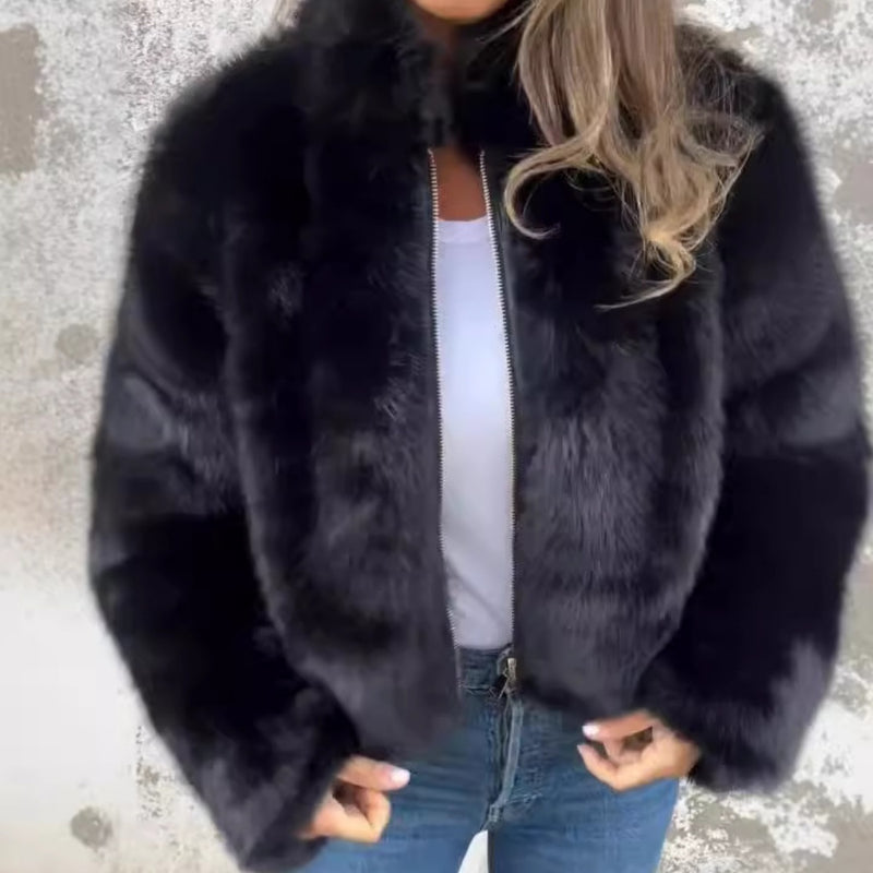 Luxe Faux Fur Jas voor Dames - Stijlvolle Winter Warmer