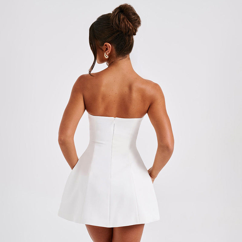Chic Strapless Mini Dress – Tijdloos, Sexy & Elegant