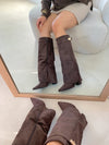 Mocha Luxe | Suede Knee High Boots