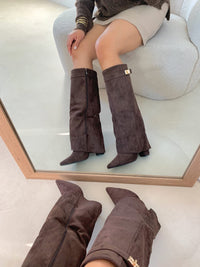 Mocha Luxe | Suede Knee High Boots
