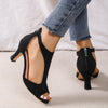 Elegante Open Teen Pumps met Comfortabele Hak voor Vrouwen