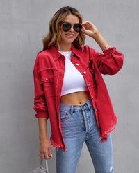 Trendy Ripped Shirtjack voor Dames – Casual & Stijlvol