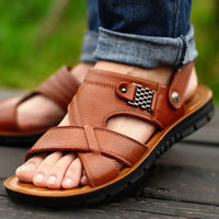 Comfortabele leren sandalen voor de zomer met ondersteuning - Tibor