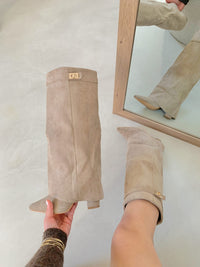Creme Luxe | Suede Knee High Boots