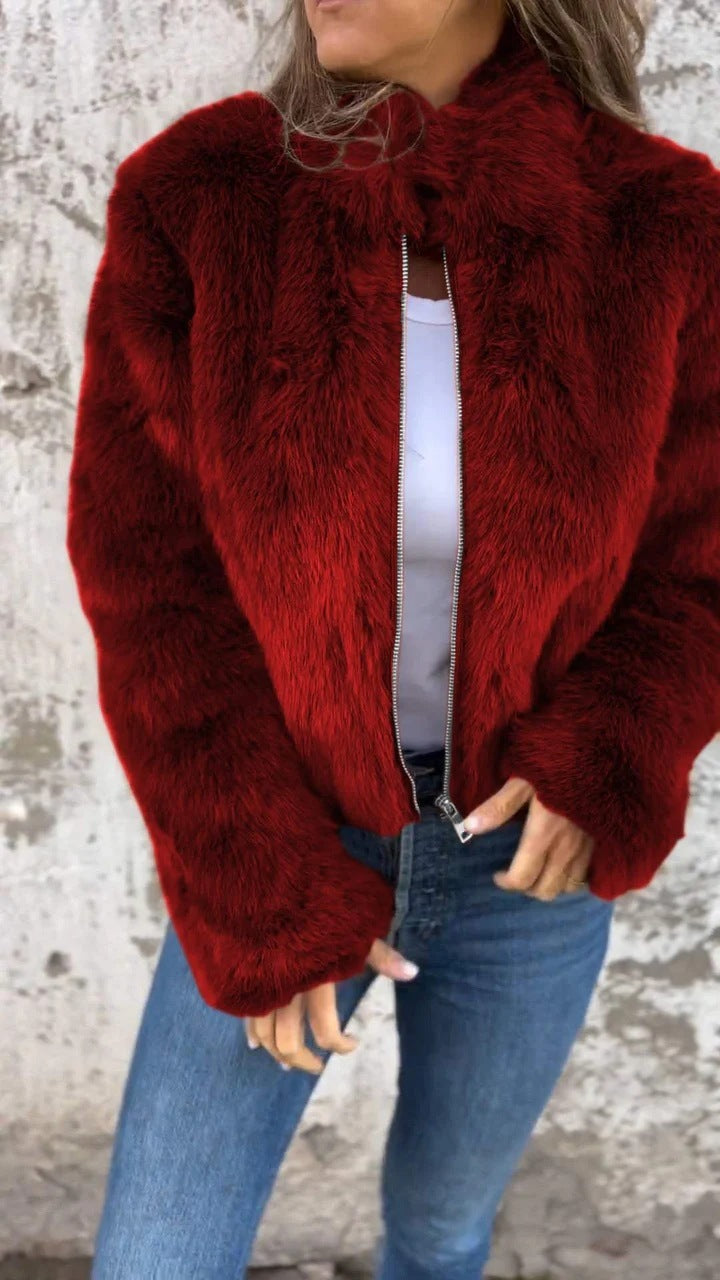 Luxe Faux Fur Jas voor Dames - Stijlvolle Winter Warmer