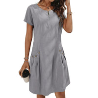 Annis - Zomerjurk met korte mouwen en rits