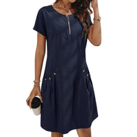 Annis - Zomerjurk met korte mouwen en rits