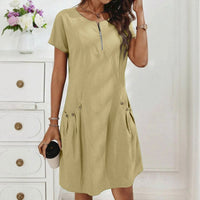 Annis - Zomerjurk met korte mouwen en rits