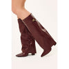 Bordeaux | Gloss Knee High Boots