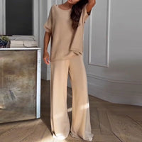 Casual One Shoulder Top & Pants Tweedelige Set